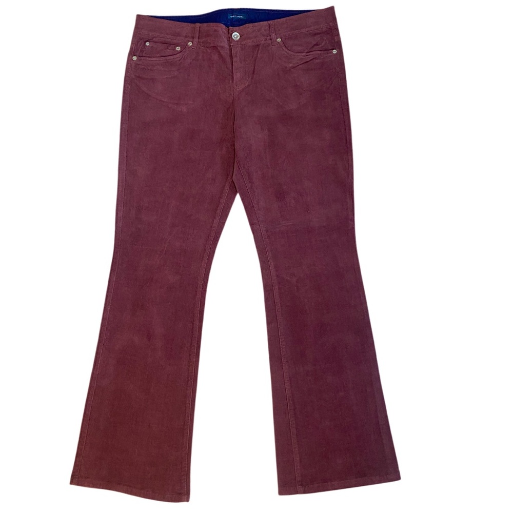 Tommy Hilfiger Women's Wide Leg Corduroy Pants in Burgundy